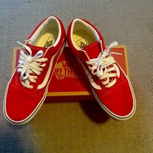 Racing Red/True White Vans